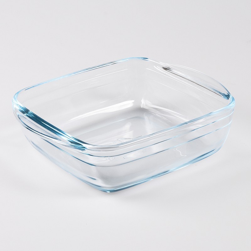 Plat à four carré Ô cuisine transparent en verre L